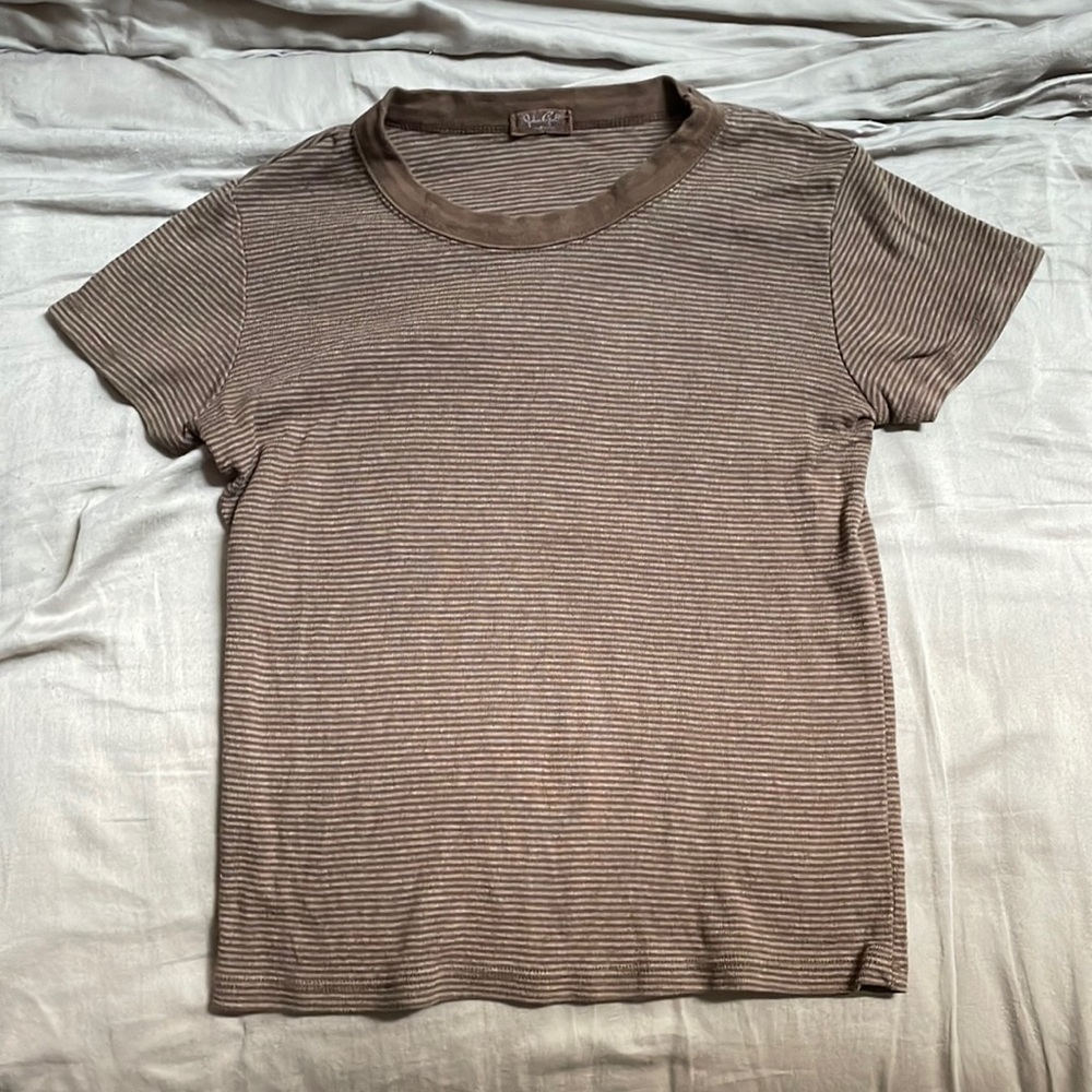 brandy melville hallie stripe tee shirt
